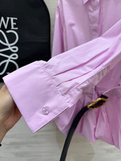 Loewe Shirt Dress Lilac Cotton