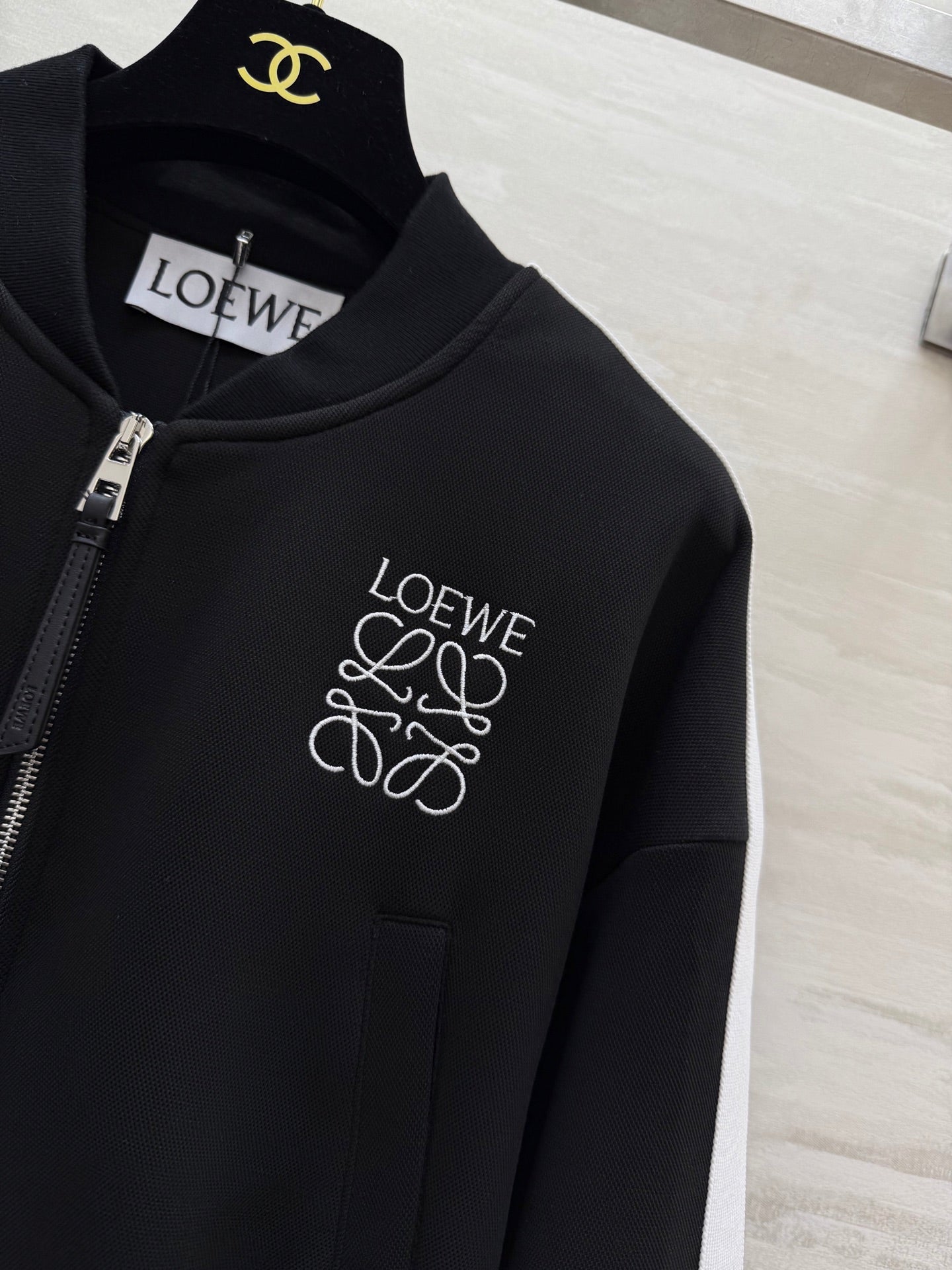 Loewe 25 Logo Jersey Track Jacket Black Cotton