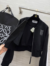 Loewe 25 Logo Jersey Track Jacket Black Cotton