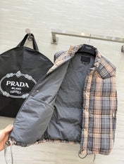PRADA 25S PLAID DOWN VEST 512