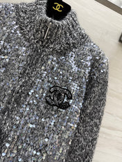 CHANEL 25S HERRINGBONE KNIT JACKET 270