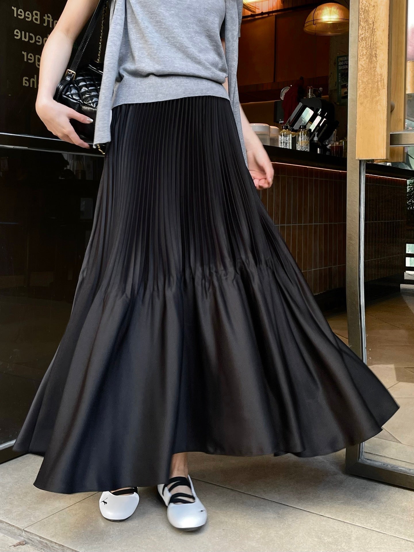 YSL 26S PLEATED MIDI SKIRT 267