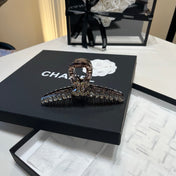 CHANEL 26S HAIR CLIP IN BROWN ACETATE 512121
