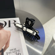 CHANEL 26S BOW HAIR CLIP IN WHITE RIBBON 512097
