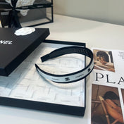 CHANEL 26S HEADBAND IN BLACK AND WHITE FABRIC 503103