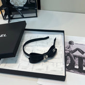 CHANEL 26S HEADBAND IN BLACK SATIN BOW 503102