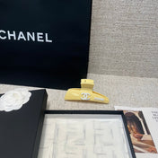 CHANEL 26S HAIR CLIP IN YELLOW ACETATE 512125