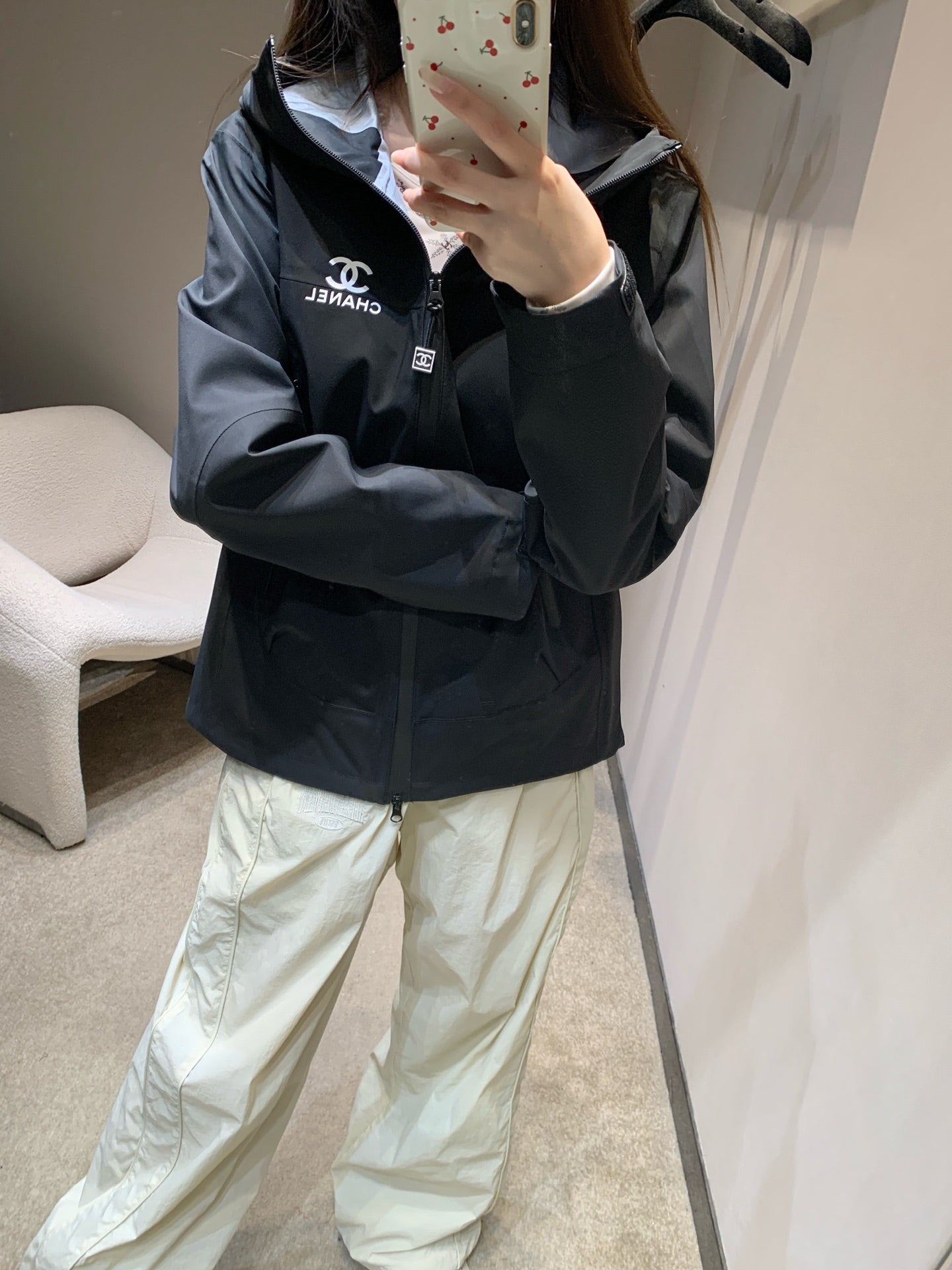 CHANEL 25S HOODED SPORTS JACKET 448