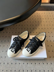 DIOR 26S LOW-TOP SNEAKER 35MM IN BLACK OBLIQUE EMBROIDERED CANVAS