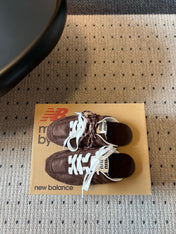 MIUMIU 26S SNEAKER MULES IN DARK BROWN SUEDE MIX FABRIC