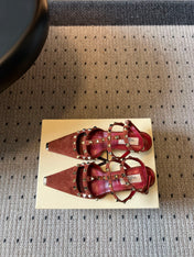 VALENTINO 26S ROCKSTUD HIGH HEELS 40 MM IN BROWN SUEDE