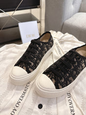 DIOR 26S SNEAKERS IN BLACK OBLIQUE EMBROIDERED MESH