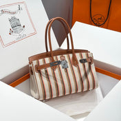 Hermes - BIRKIN SHOULDER LIGHT 29 BRODERIF TOILE