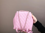 CHANEL 25S BACKPACK 21 CM IN LIGHT PINK LAMBSKIN