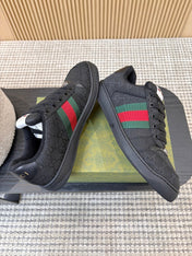 GUCCI 26S SNEAKERS IN BLACK GG CANVAS