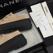 CHANEL 26S LOW TOP SNEAKERS IN BEIGE SUEDE
