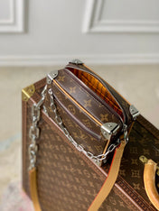 MINI SOFT TRUNK 18 IN BROWN MONOGRAM MACASSAR CANVAS