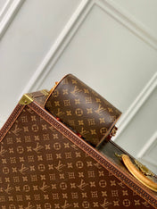 NANO SPEEDY DATING 18 IN BROWN COATED CANVAS GOLD HARDWARE