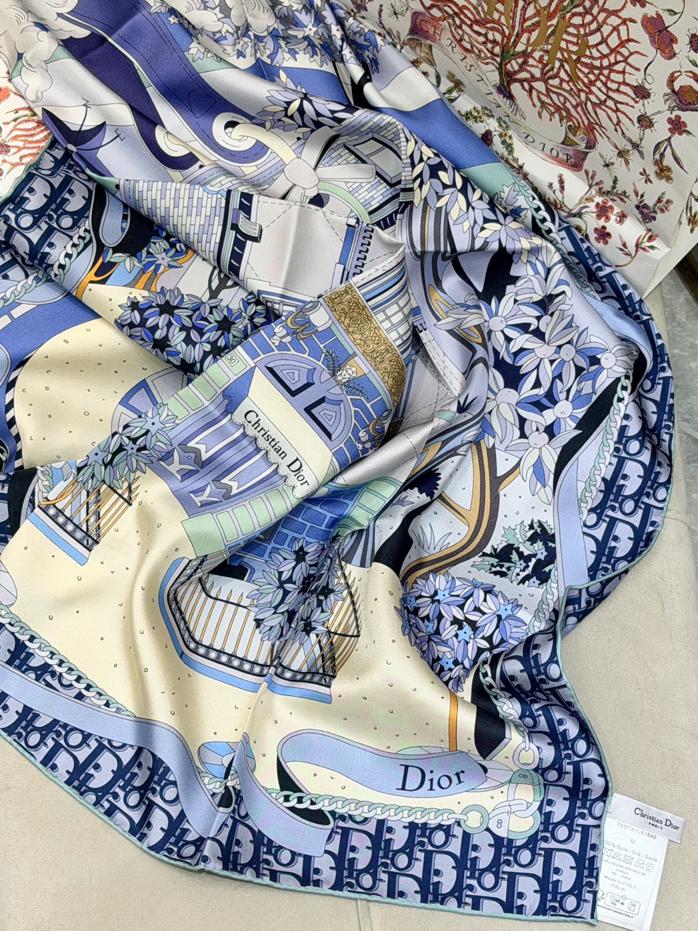DIOR 26S SCARF 90CM IN SILK 311992
