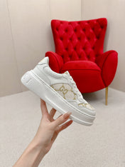 GG TRAINER WHITE CALFSKIN WITH PATTERN