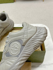 GG RIPPLE TRAINER LIGHT GRAY LAMBSKIN