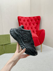 GG RIPPLE TRAINER BLACK LAMBSKIN