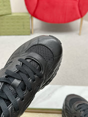 GG RIPPLE TRAINER BLACK LAMBSKIN