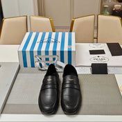 PRADA 26S LOAFERS 20MM IN BLACK CALFSKIN