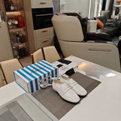 PRADA 26S LOAFERS 20MM IN CREAM WHITE CALFSKIN