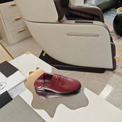 PRADA 26S LOAFERS 20MM IN BURGUNDY RED CALFSKIN