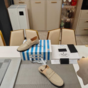 PRADA 26S LOAFERS 20MM IN BEIGE CALFSKIN