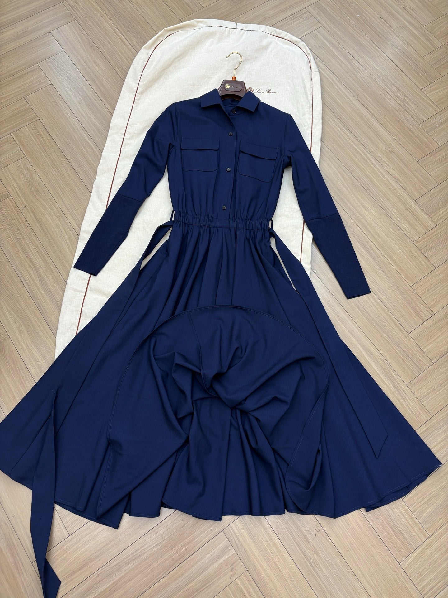 LORO PIANA 26S MAXI SHIRT DRESS 938