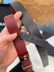 CHANEL 26S BELT 30 MM IN BLACK CALFSKIN 658696
