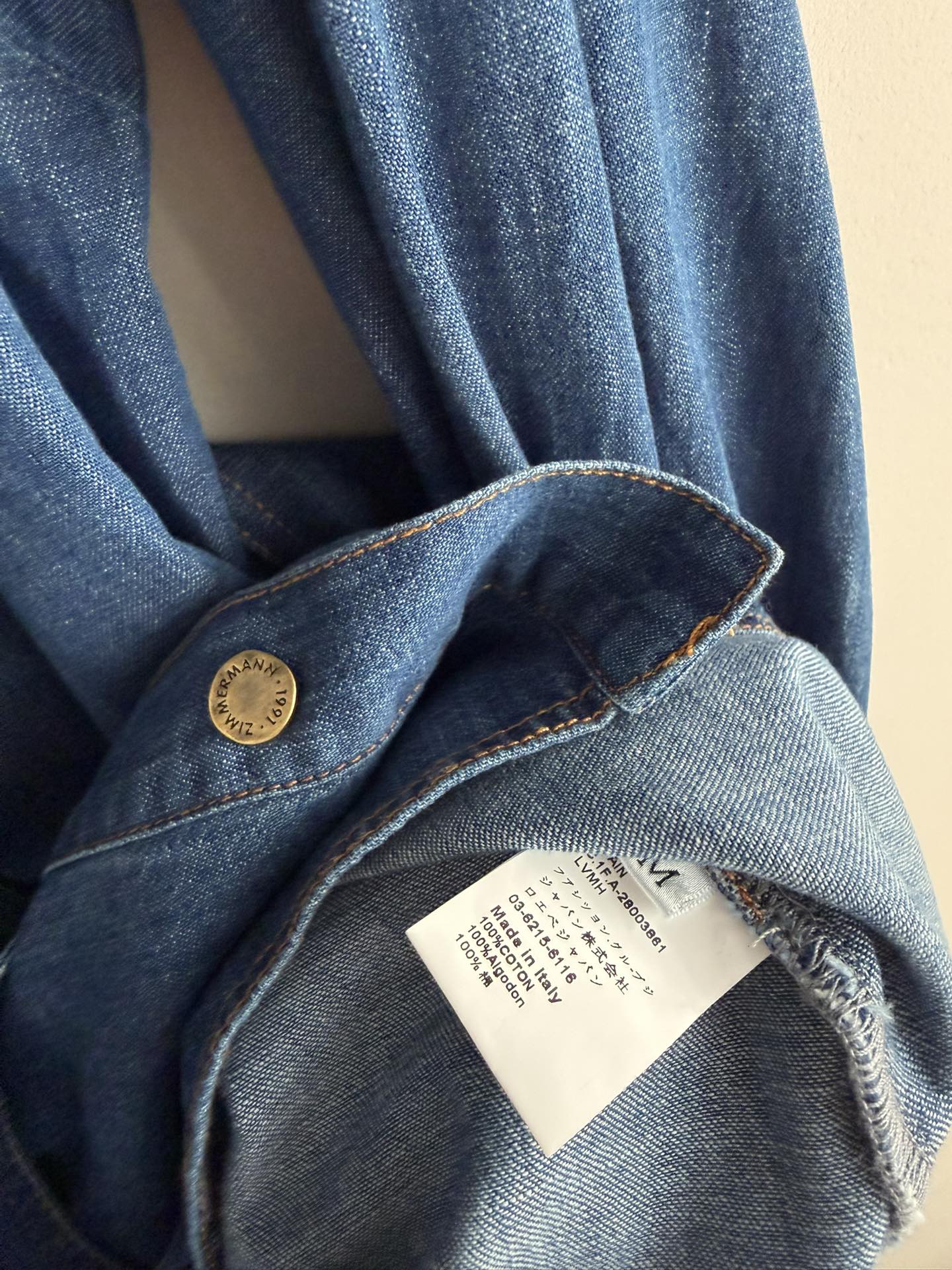 ZIMMERMANN 26S EMBROIDERED DENIM DRESS STYLE 134