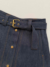 MONCLER 26S DENIM MIDI SKIRT 650