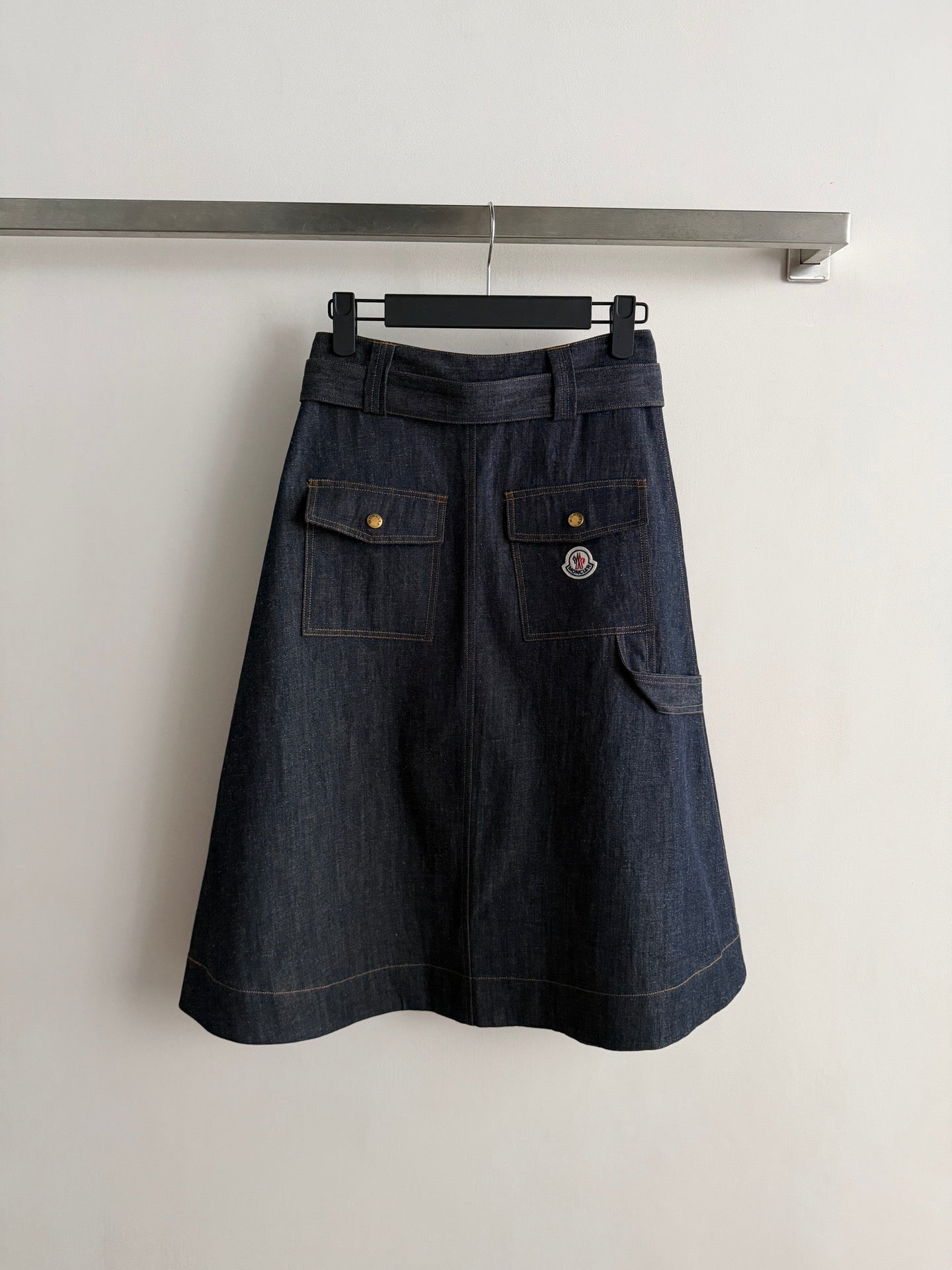 MONCLER 26S DENIM MIDI SKIRT 650