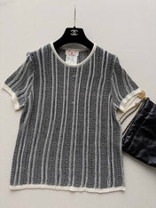 CHANEL 26S SHORT-SLEEVE KNIT TOP STYLE 1153