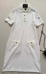 MONCLER 26S SHORT-SLEEVE POLO DRESS 673