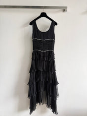 CHANEL 26S RUFFLED CHIFFON DRESS 1311