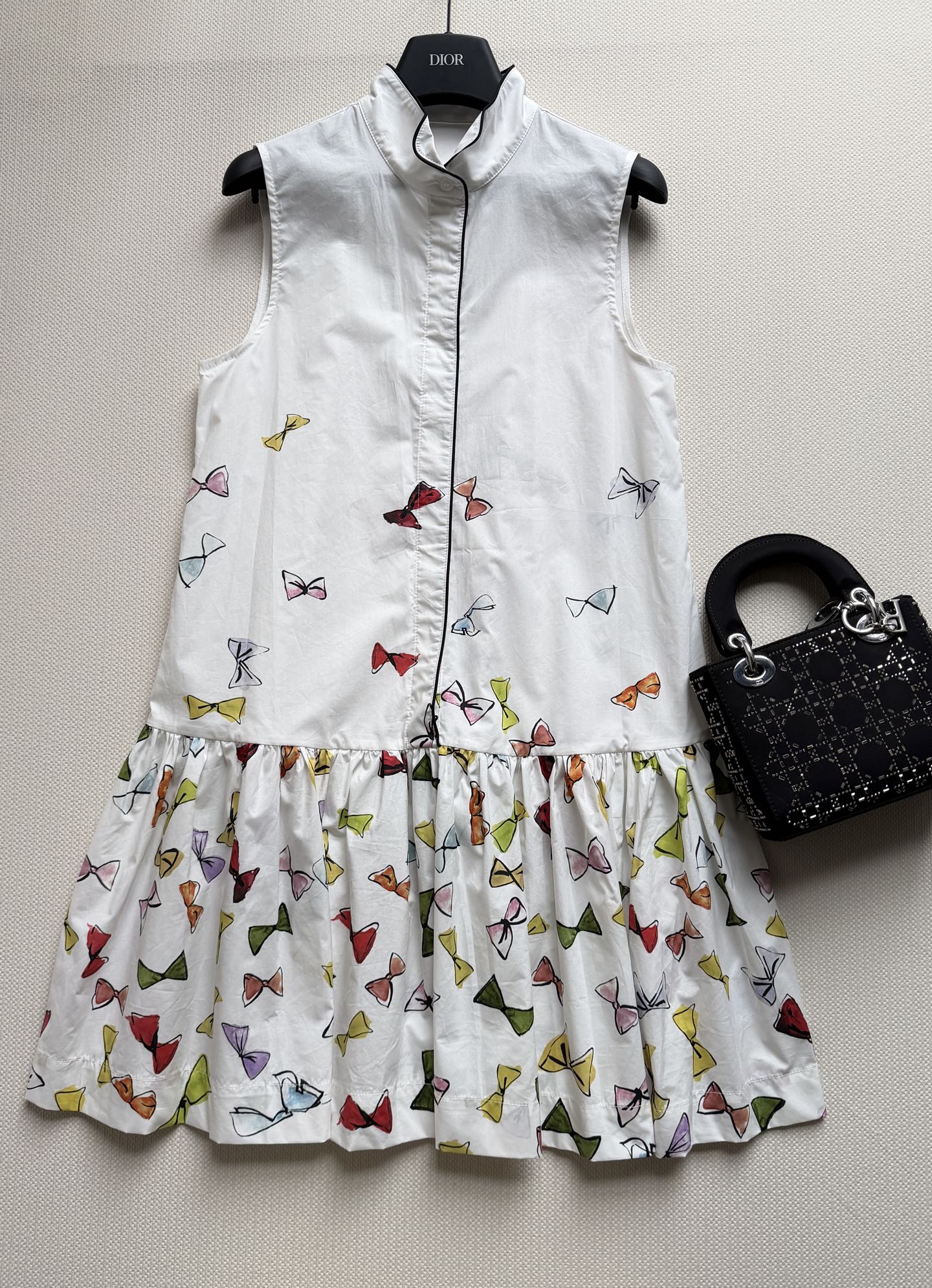 DIOR 26S SLEEVELESS PRINTED COTTON DRESS 1356