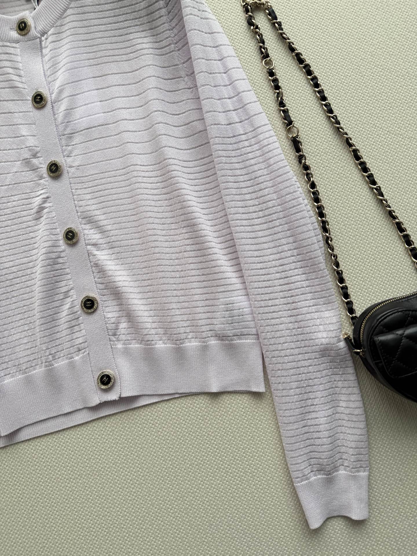 CHANEL 26S MINT KNIT CARDIGAN 1328