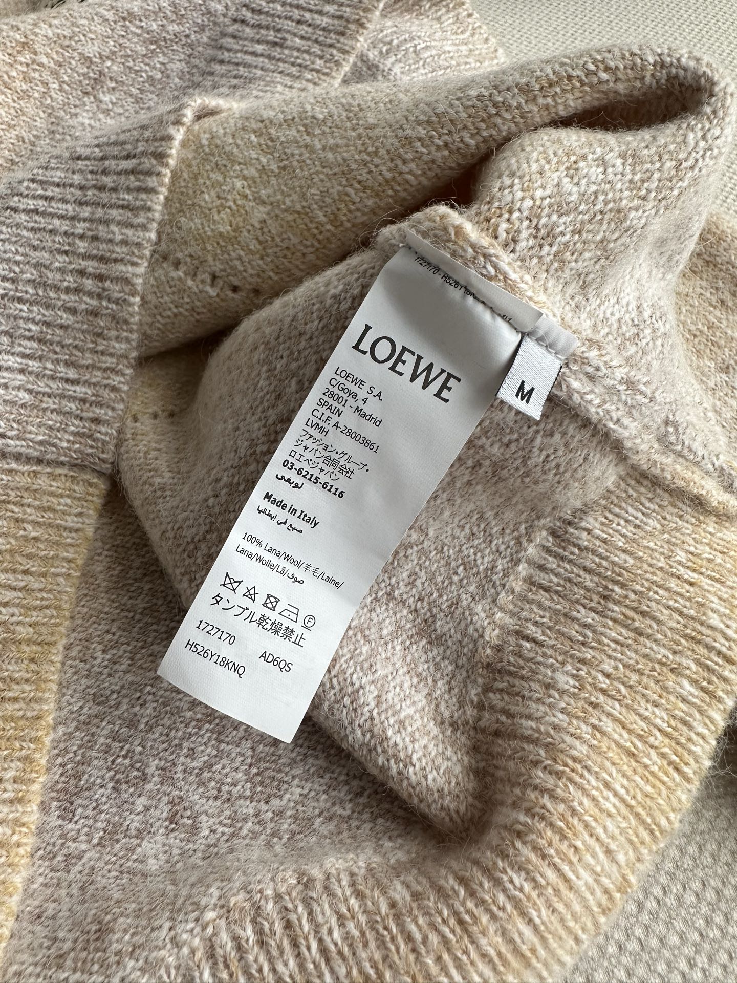 LOEWE 26S V-NECK KNIT SWEATER 628