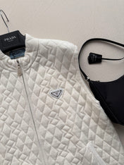PRADA 26S QUILTED ZIP-UP VEST 1203