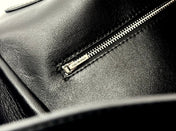 RODEO MEDIUM BAG 35 IN BLACK SMOOTH CALFSKIN SILVER HARDWARE