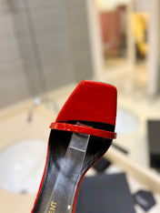 SL OPYUM SANDALS 105 RED POLISHED CALFSKIN