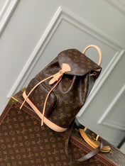 MONTSOURIS BACKPACK PM 30 IN BROWN MONOGRAM CANVAS