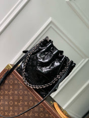 NOÉ TRUNK PM 23 IN BLACK COUSSIN SILVER HARDWARE