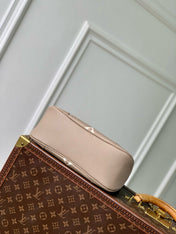 BOULOGNE 29 IN DOVE GRAY AND CREAM MONOGRAM EMPREINTE LEATHER GOLD HARDWARE
