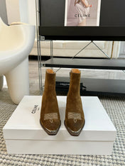 ANKLE BOOTS 45 MM IN MOCHA BROWN SUEDE