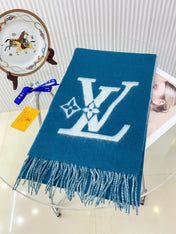 SMASH SCARF 210 CM IN ELECTRIC BLUE WOOL 390964